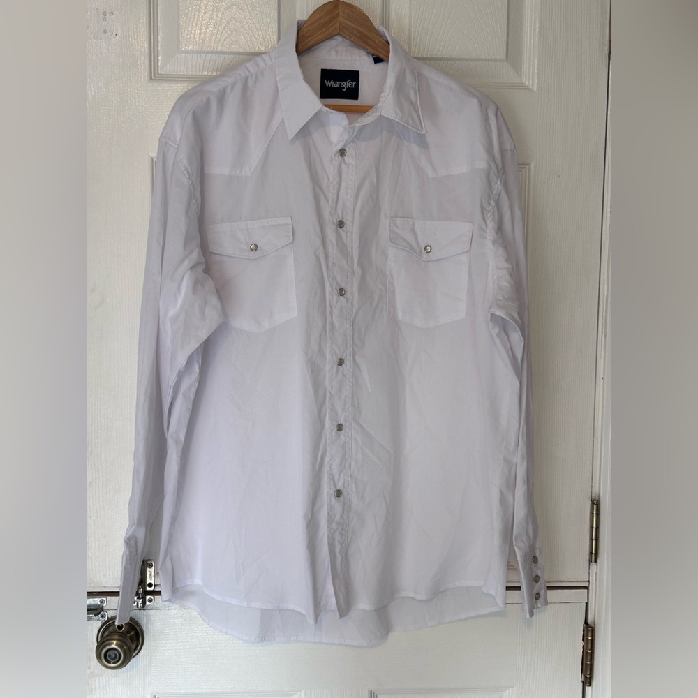 Wrangler Crisp White Long Sleeve Shirt
